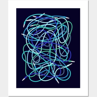 Modular Synth Patch Cables Posters and Art